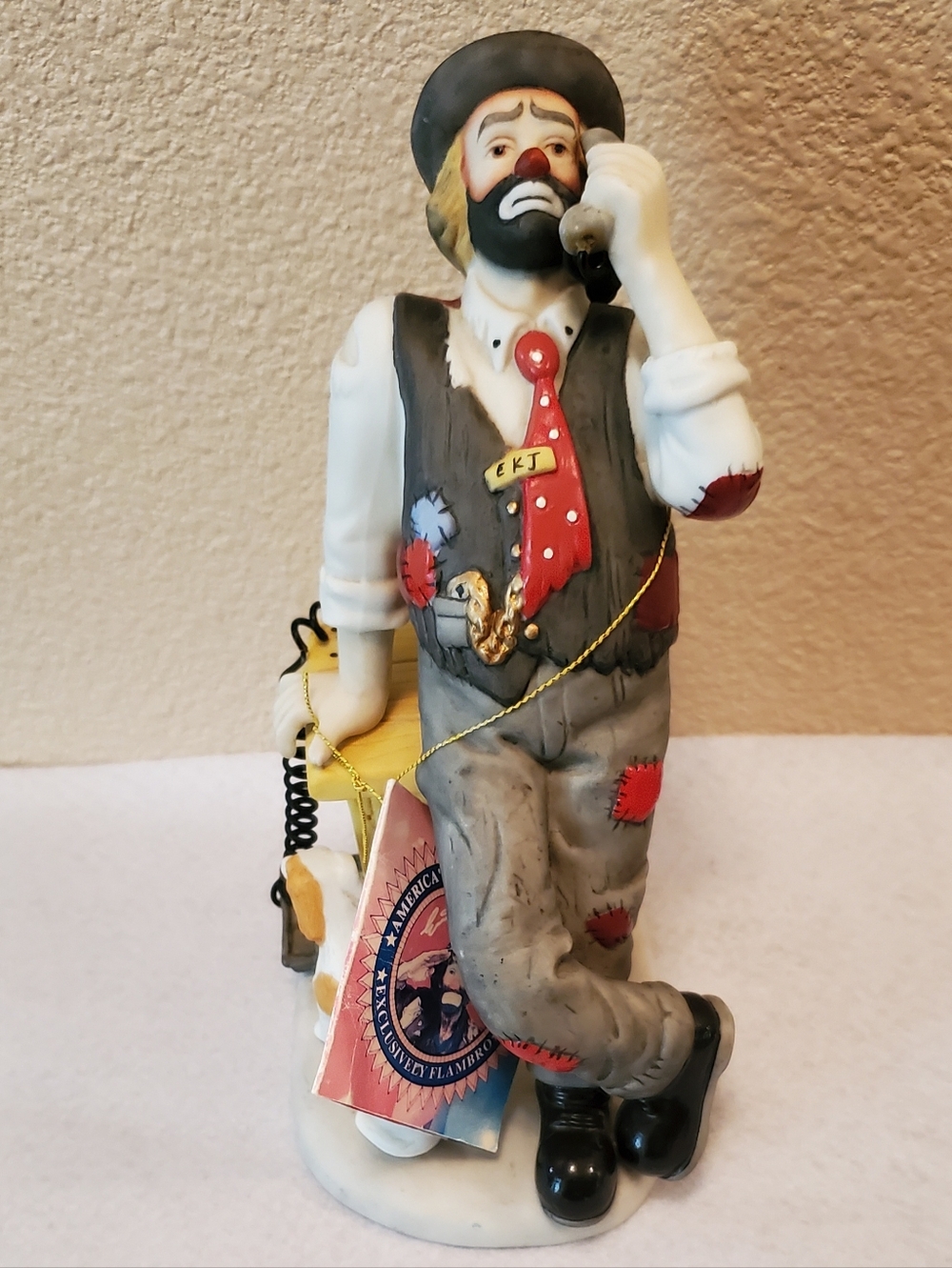 Emmett Kelly Jr. Signed Clown Figurine "The Office"